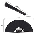 Vintage Black Chinese Folding Fans Kung Fu Fan Wedding Party DIY Qme A
