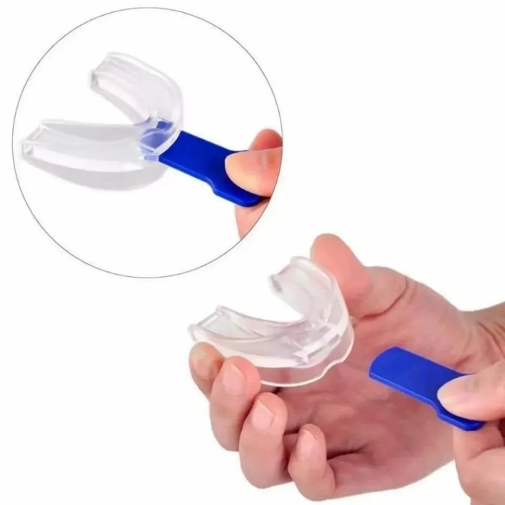 Sleep Aid Anti-Grinding Mouth Guard Stop Snoring Bruxism Protection Dental Tray Comfortable Night Use Oral Care Sleeping Device Qme