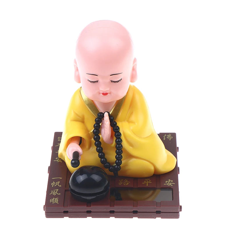 Little Monk Buddha Head Toy Car Ornament For Desk Home Decor Qme A3