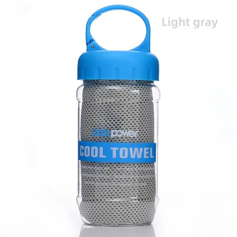 Quick Dry Cooling Towel With Portable Bottle Reusable Design Perfect For Gym Hiking Camping Outdoor Sports Qme A5