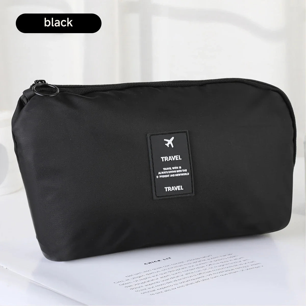 Travel Accessory Cable Bag Portable Digital USB Electronic Organizer Gadget Case Travel Cellphone Charge Mobile Charger Holder Qme Black