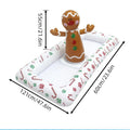 Inflatable Food Tray Ice Buffet Salad Serving Trays Holder Gingerbread Man Shape Cooling Container for Outdoor Indoor Hot Qme CN A