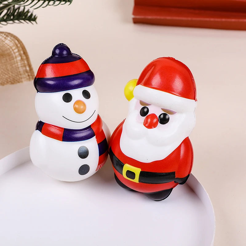 Christmas Tree Santa Claus Elk Snowman Squeezy Toy Cute Cartoon Slow Qme