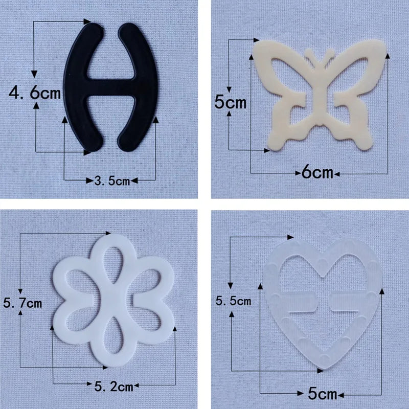 4 Pieces Simple Bra Strap Back Clips Cross Convertors Conceal Straps and Cleavage Control Bra Clips Non-slip Underwear Clips Qme