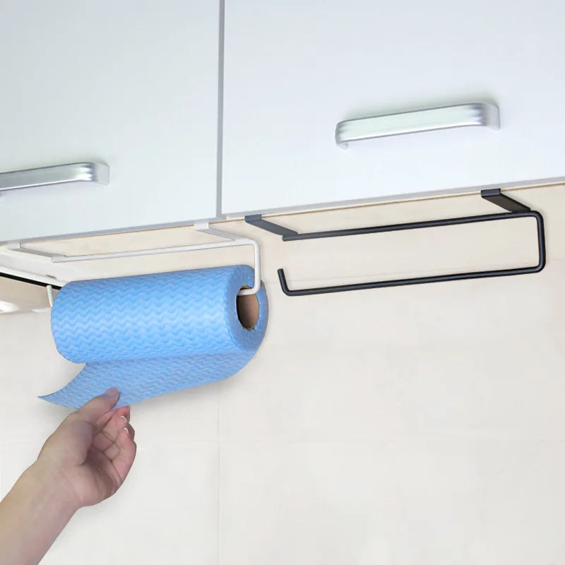White Black Toilet Shelf Paper Roll Rack Home Organizer Tissue Hanger Qme