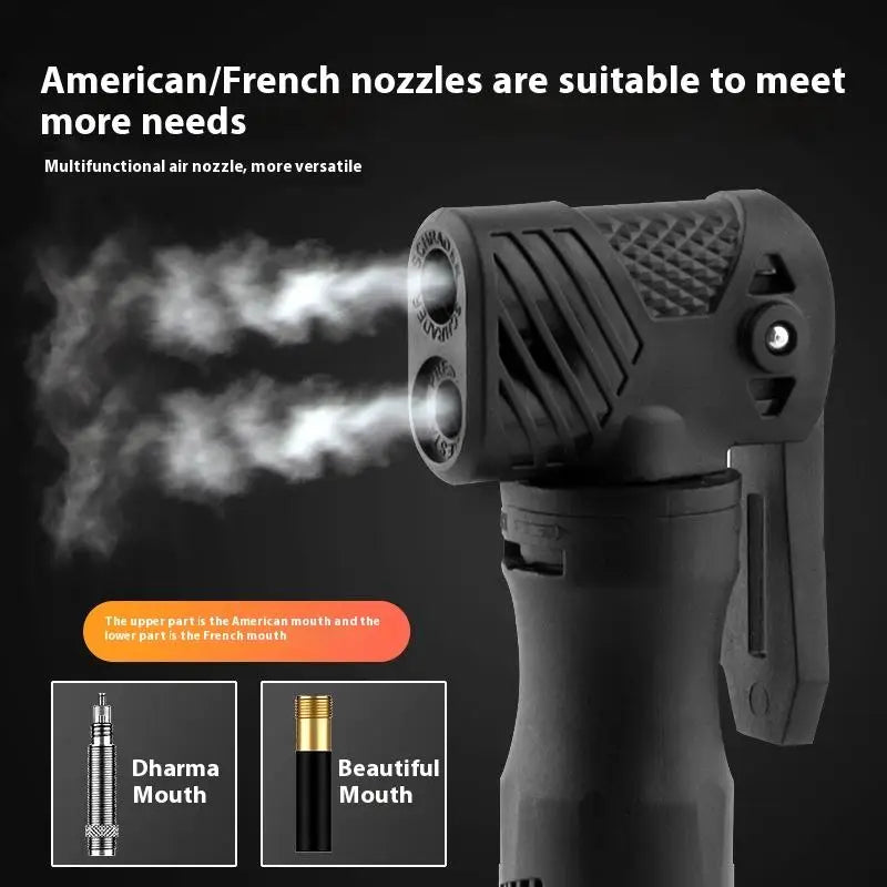 Bicycle Pump Mini Portable Hand Tire Tube Inflator Aluminum Alloy Qme