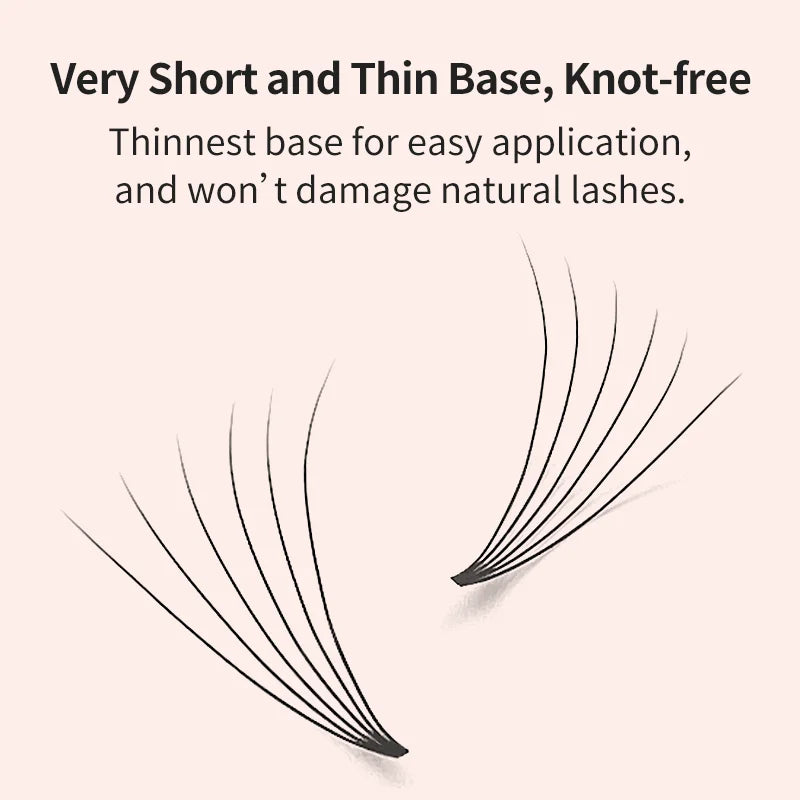 NATUHANA 3D 4D 5D 6D 8D 10D Short Stem False Lashes Premade Russian Qme