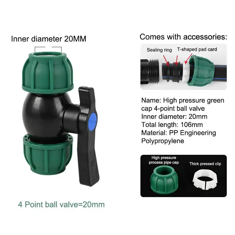 PE Pipe Fittings Quick Connectors Tap Water Pipes Heatless Joints Valves Direct Elbows Tees For Plumbing Irrigation DIY Repair Qme A16