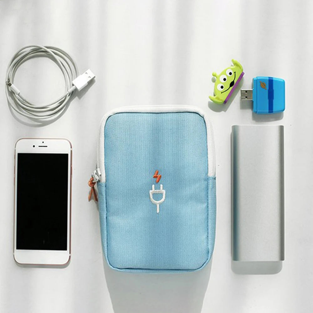1PC Travel Portable Travel Charger Headphone Cable Digital Bag Storage Bag Men'S And Women'S Organizer Bag Qme