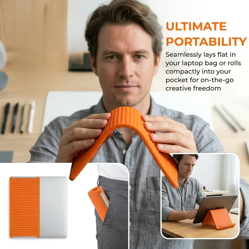 Creative Flexible Foldable Silicone Phone Stand Tablets Laptops Desks Qme