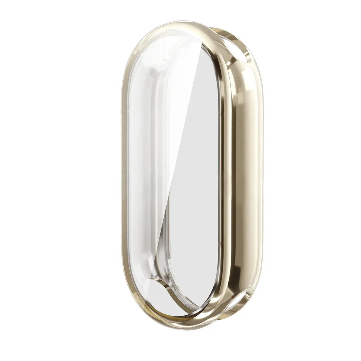 For Xiaomi Mi Band 9 Full Cover PC Case For Xiaomi Mi Band 8 Screen Protector For Mi band8 Protective Case TPU Watch Case Qme Light Gold for Mi Band 9