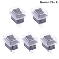 Push Button Mini Switch 2Pin Snap-in Off Rocker Waterproof Cover Black Qme 1metal Black