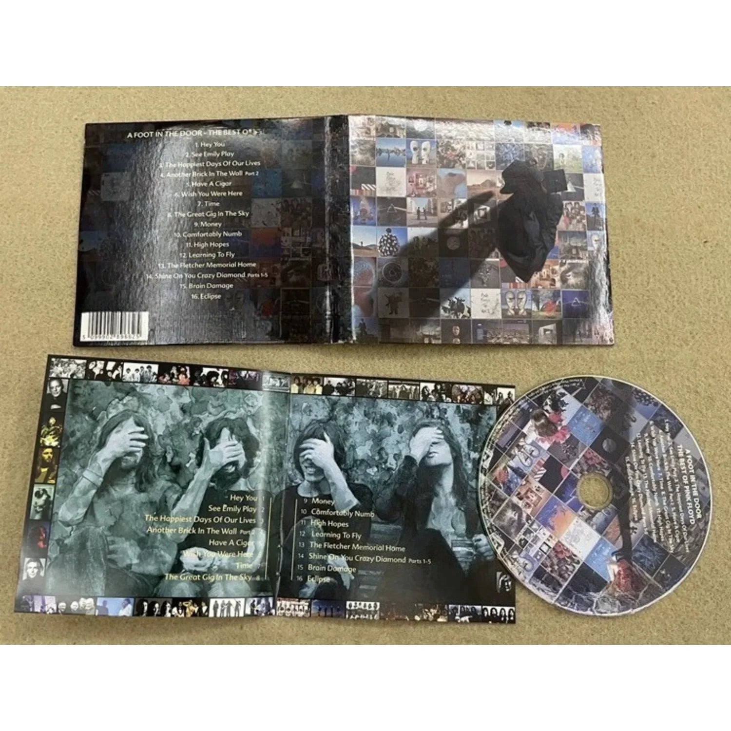Classic Rock Compilation CD Album, Collage-Style Art Cover Design, High-Fidelity Edition for Rock Fans & Home Decor Qme
