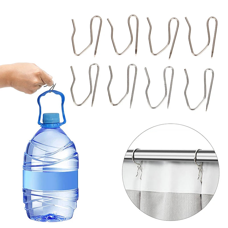 Drapery Pin-hook Package, 50/100 Count in Stainless Steel, for all Types of Curtains Qme