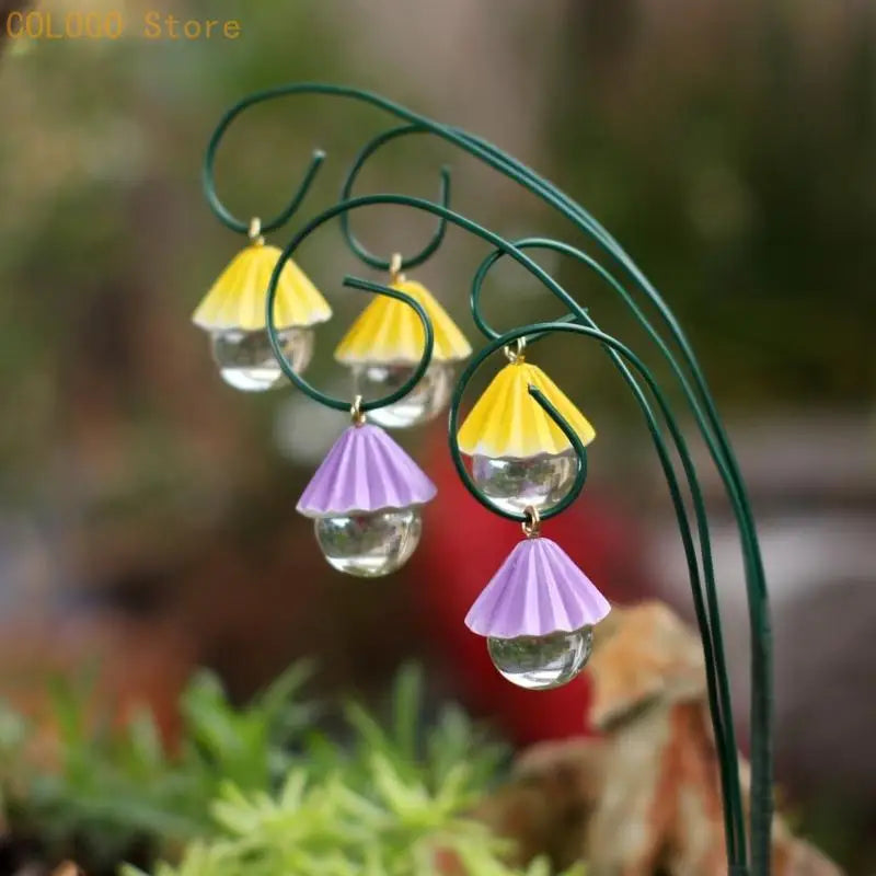 9Pieces Raindrop Resin Flower Stakes Patio Lawn Backyard Garden D0LD Qme