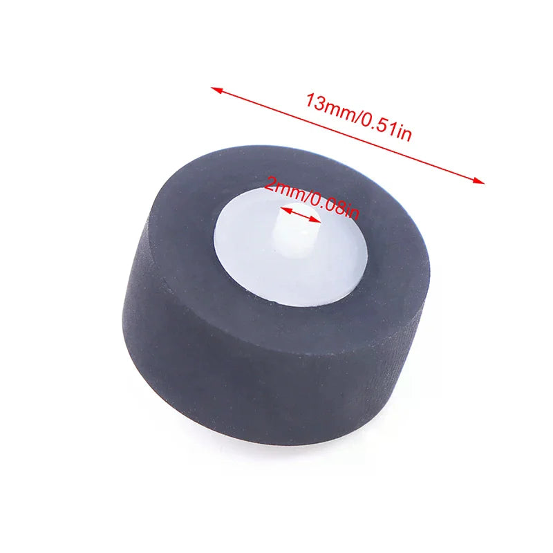 13x6x2mm Axial Rubber Pinch Roller Belt Wheel Cassette Movement Tape Qme