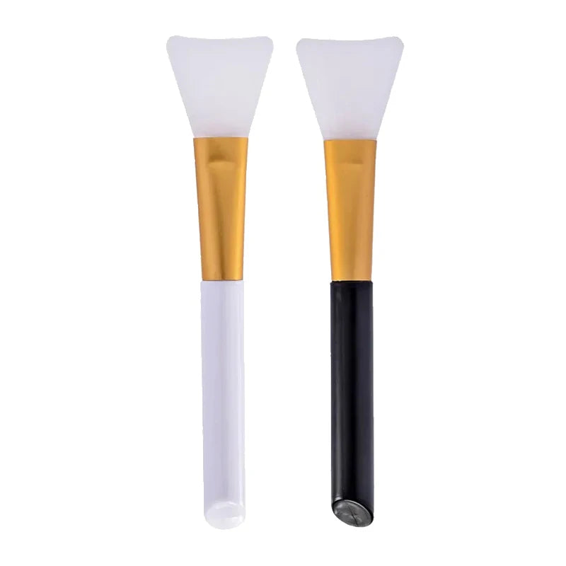 1/2/3/5-pack Silicone Facial Mask Brushes - Mild and Soft, Suitable for All Skin Types, Mud Film Brush DIY Adjusting Beauty Tool Qme White and Black 2pcs