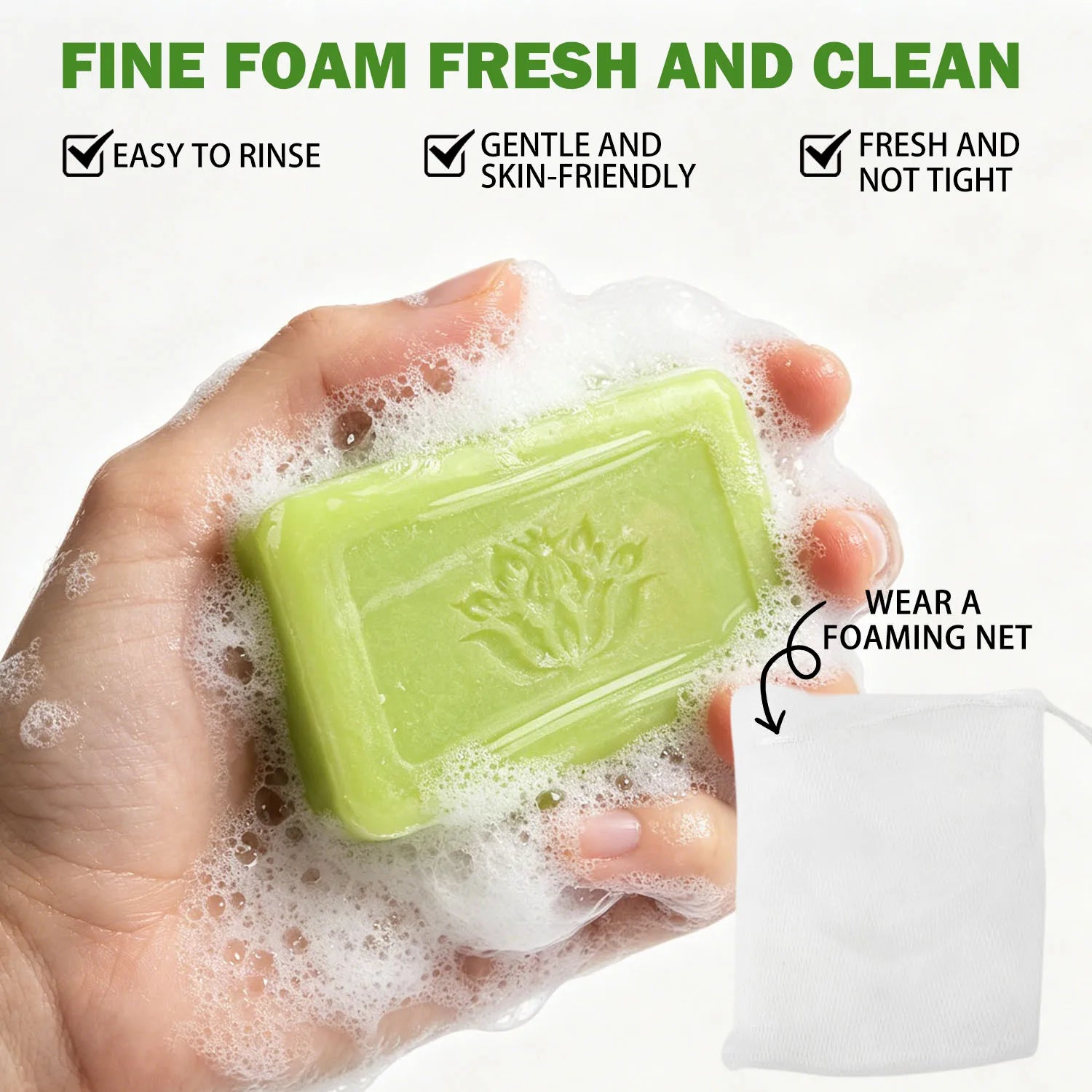 Tea Tree Oil Handmade Soap Fresh Aroma Moisturizing Formula Cleanses Qme