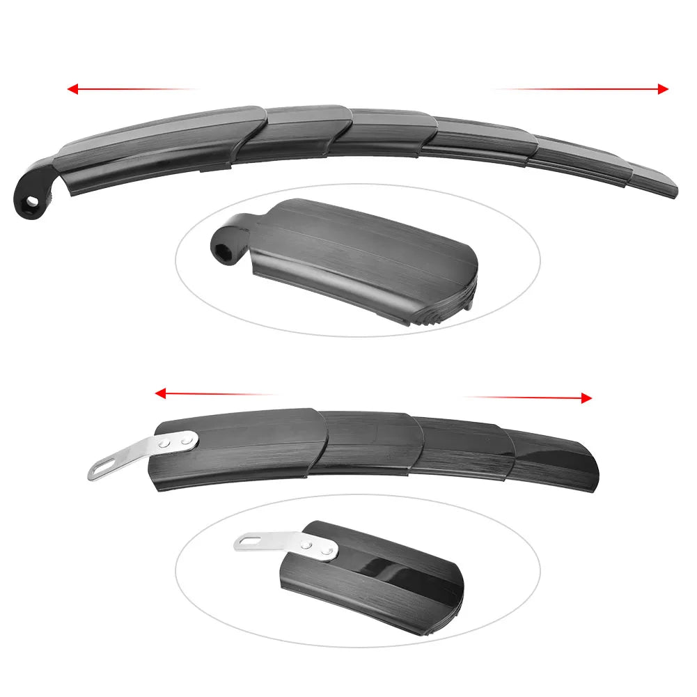 Mountain Bike Fender Front Rear Mudguard Fenders Set Telescopic Bicycle Fender Suitable for 16/18/20/22/24/26/700C Qme