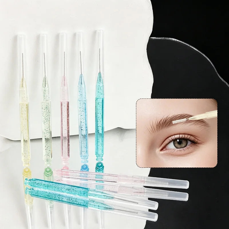 Mini Eyebrow Brush Brow Perm Disposable Lifting Brushes Bendable Qme