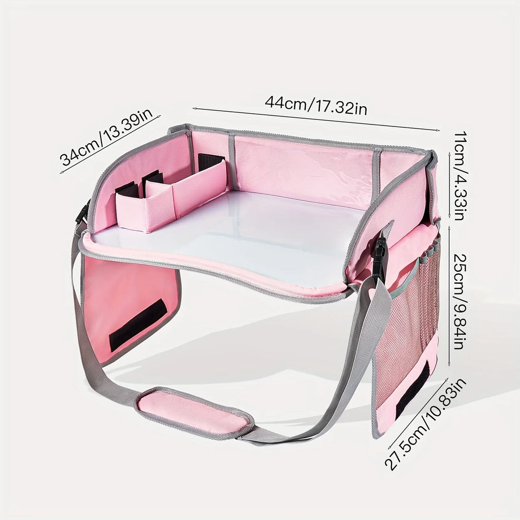 Portable Car Travel Drawing Board with Erasable Surface - Whiteboard Tray, Toy Storage & Safety Seat Organizer Qme