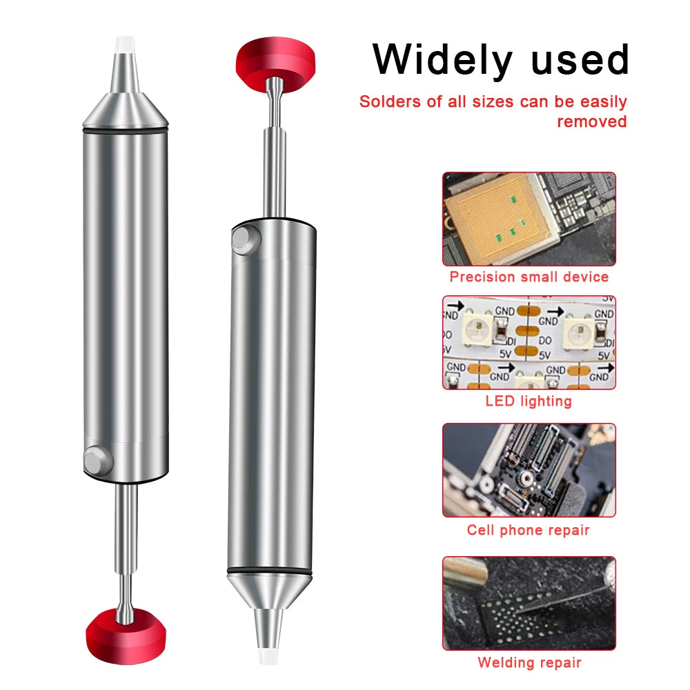 LEFAVOR Aluminum Powerful Desoldering Pump Suction Tin Gun Soldering Qme