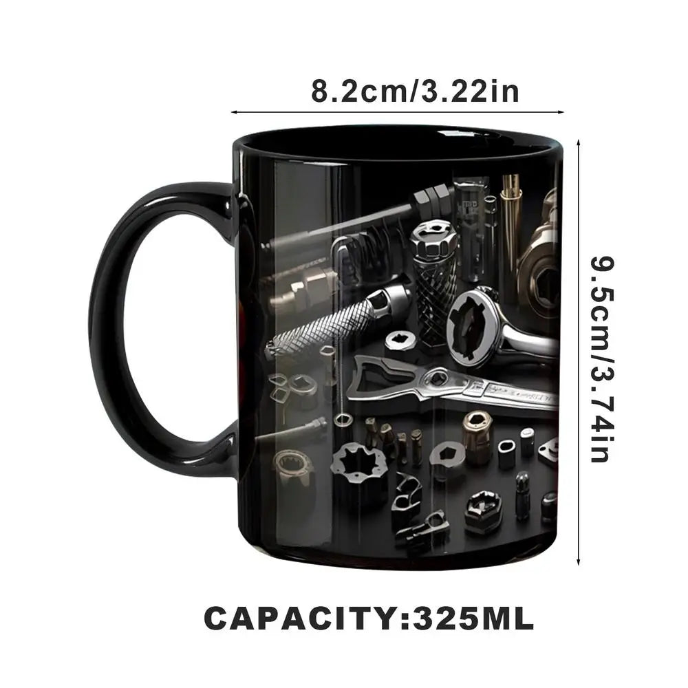 Mechanic Coffee Mug Ceramic Printed Men's Toolbox Cup Bright Colors Qme Style 2 China Mainland 350ml