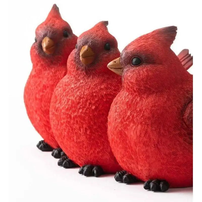 Cartoon Red Three Bird Flower Pot Succulent Plant Resin Flower Pot Home Decor Bird Flower Pot Ornament Creative Animal FlowerPot Qme