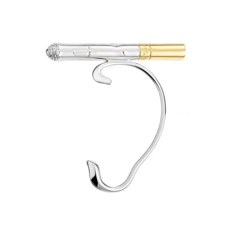 Vintage Style Cigarette Ear Clip; Unisex Punk Rock Hip Hop Ear Bone Stud Earring for Women and Girls Qme