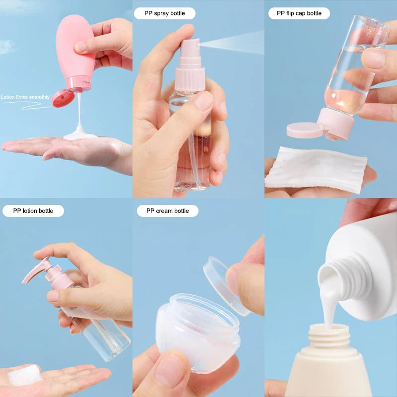 Shampoo Essentials Cream Bottle Empty Container Toiletries Travel Qme