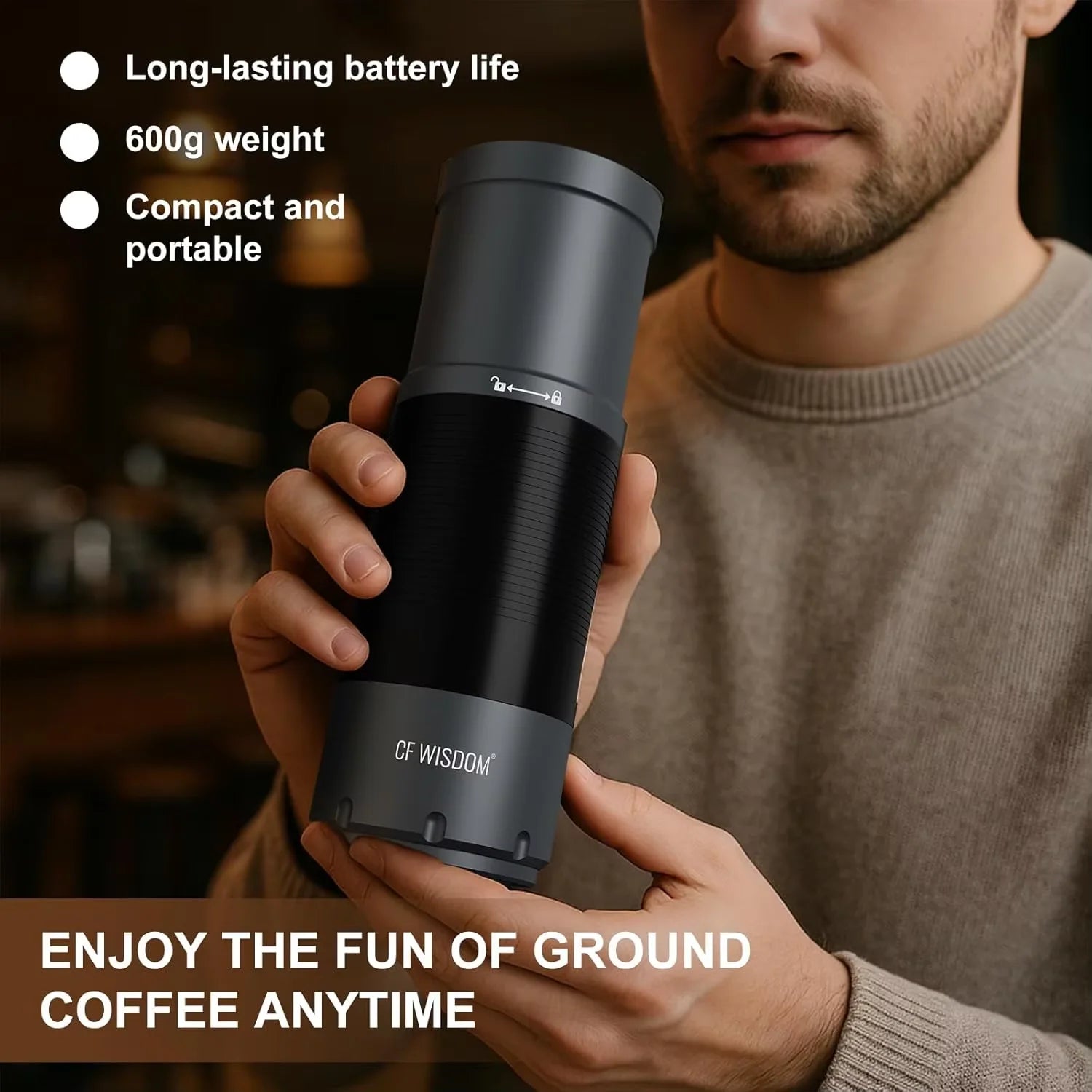 Dual Mode Manual Electric Grinder Adjustable Grind Settings Hand Bean Qme