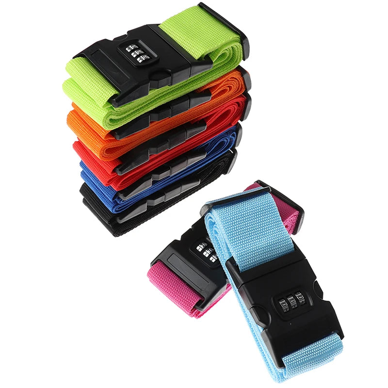 Nylon Luggage Strap Adjustable Travel Suitcase Buckle Baggage Belt Qme
