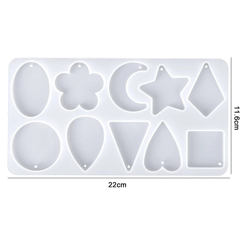 Earring Resin Silicone Molds Pendant Epoxy DIY Craft Women Earrings