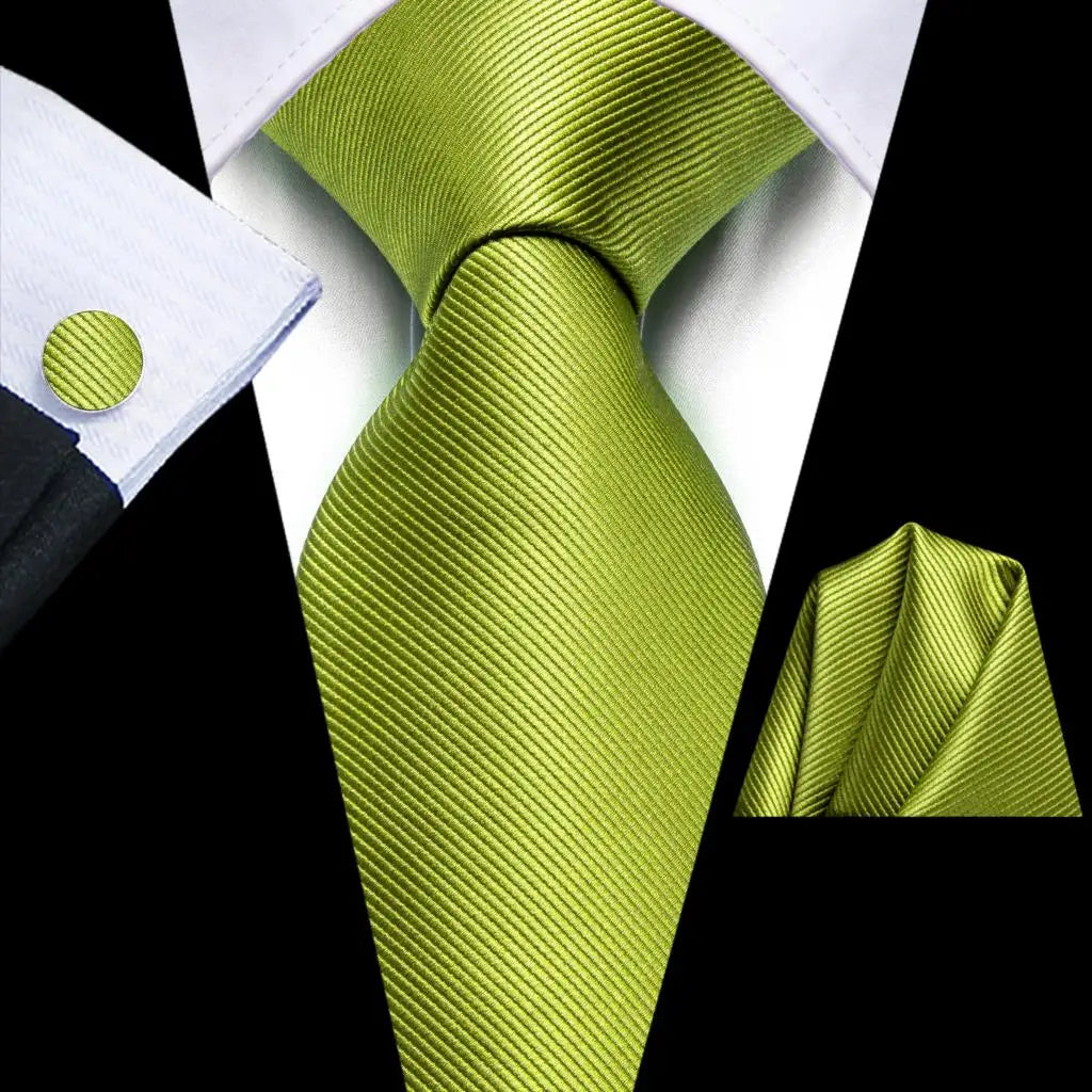 Hi-Tie Solid Orange Blue Mens Fashion Necktie Handkerchief Cufflinks for Tuxedo Accessory Classic Silk Luxury Tie for Man Gift Qme SN-3719