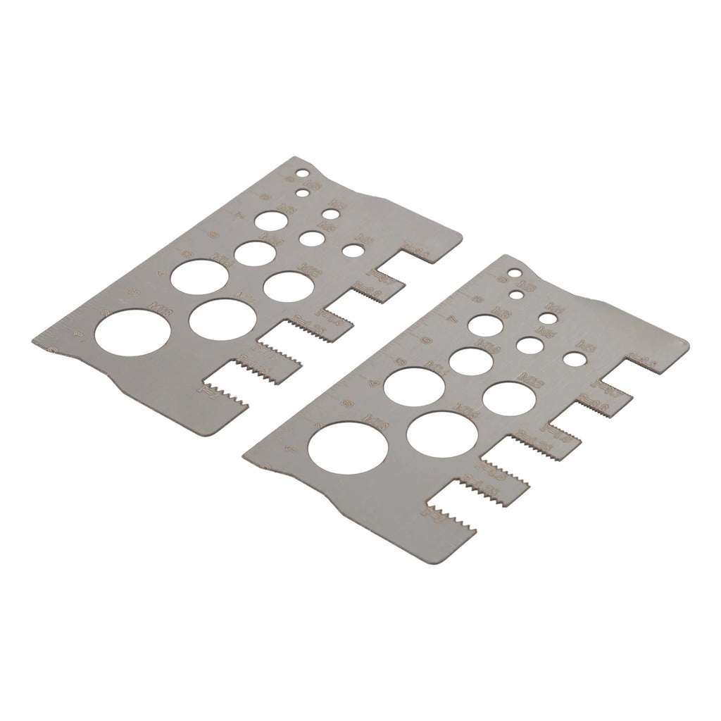 2 X Screw Thread Pitch Gauge Ruler 304 Stainless Steel Bolt Nut Metric Measuring Tool Measuring Gauge 100mm X 3mm Silver Qme