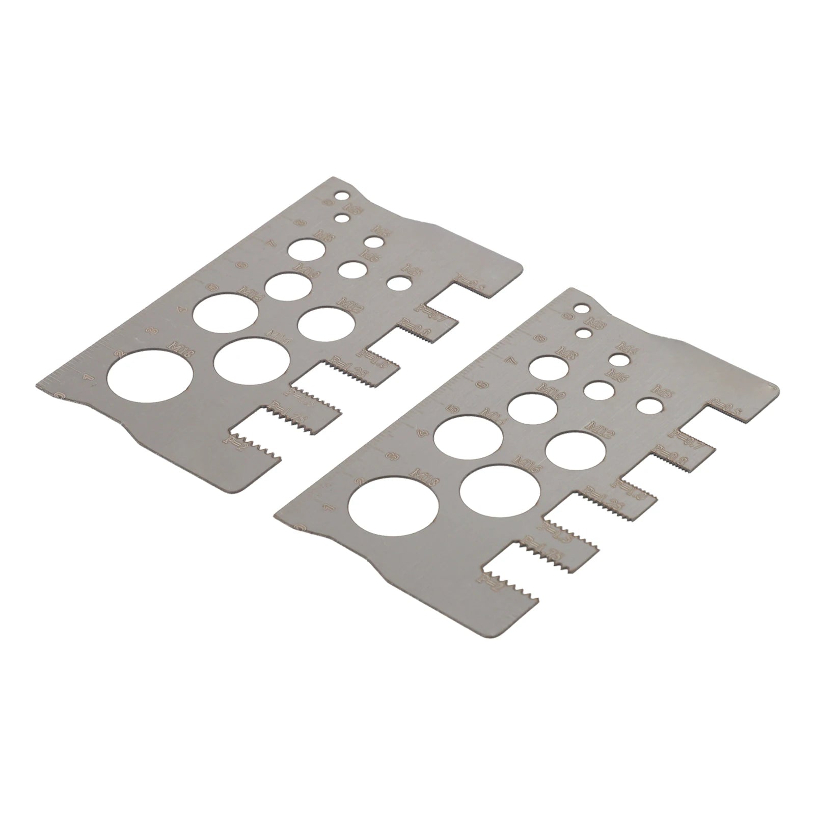 2 X Screw Thread Pitch Gauge Ruler 304 Stainless Steel Bolt Nut Metric Measuring Tool Measuring Gauge 100mm X 3mm Silver Qme