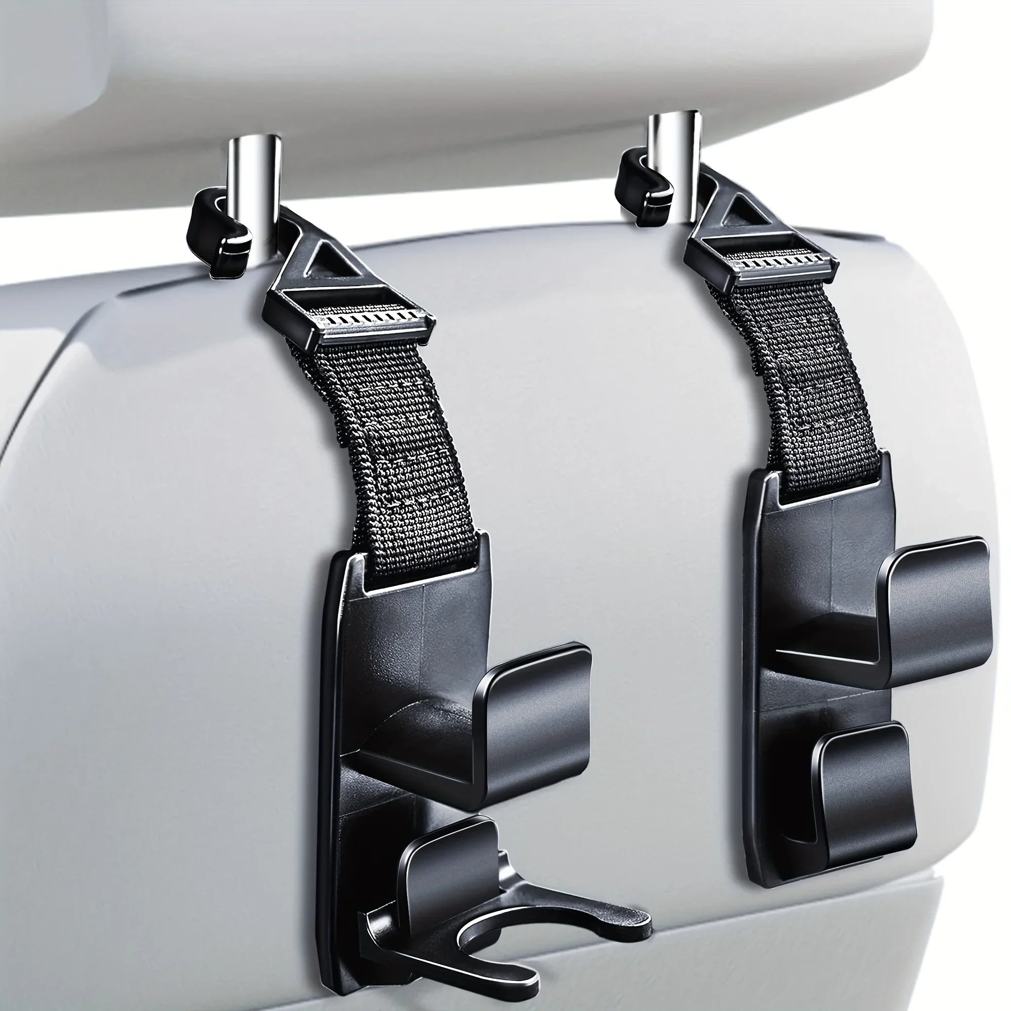 Magic Headrest Hooks For Car, Purse Hanger Headrest Hook Holder For Car Seat Organizer Behind Over The Seat Hook Hang Purse Qme