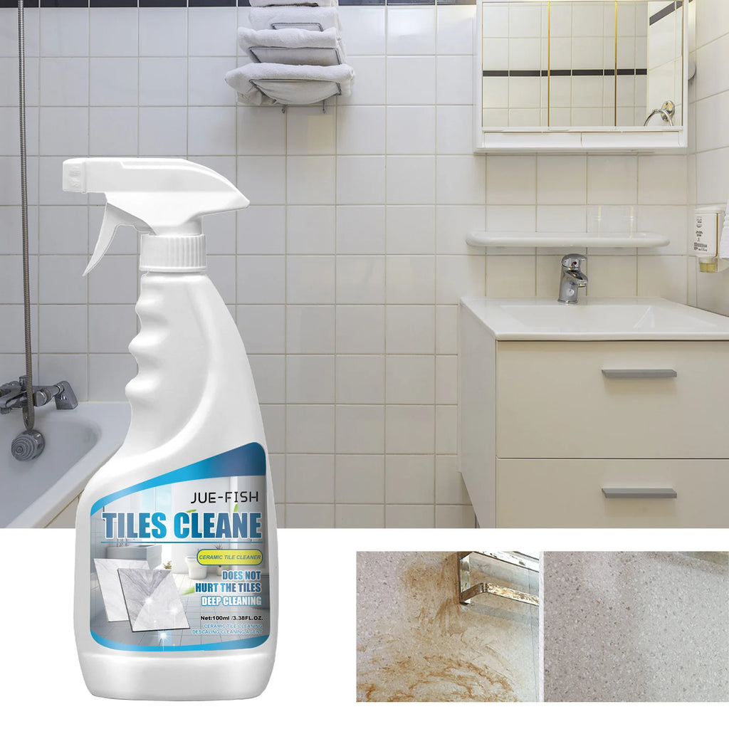 Ceramic Tile Cleaner Deep Cleaning Yellowing Dirt Remover Metal Scratch Repair Antibacterial Descaling Agent for Toilet Bathroom Qme
