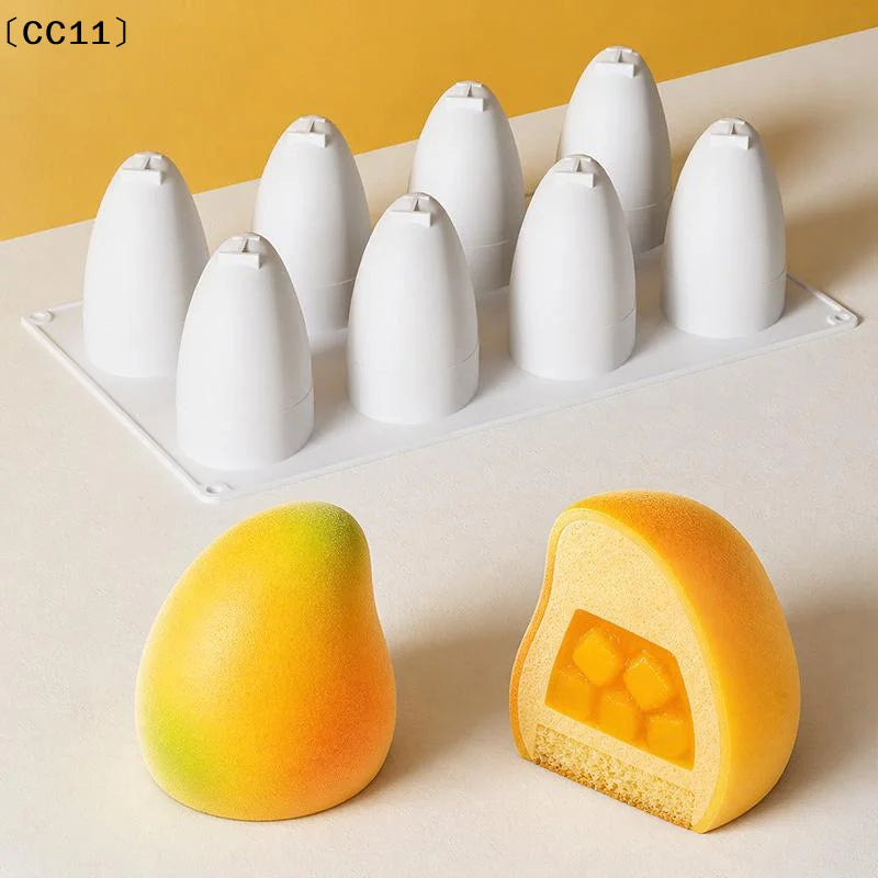 Mango Pear French Mousse Cake Baking Mold Fruit Shaped Dessert Qme