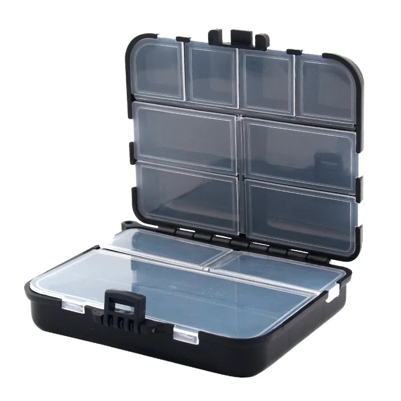 Mini Fishing Tackle Box Storage Case Hooks Spoons Bait Portable Qme