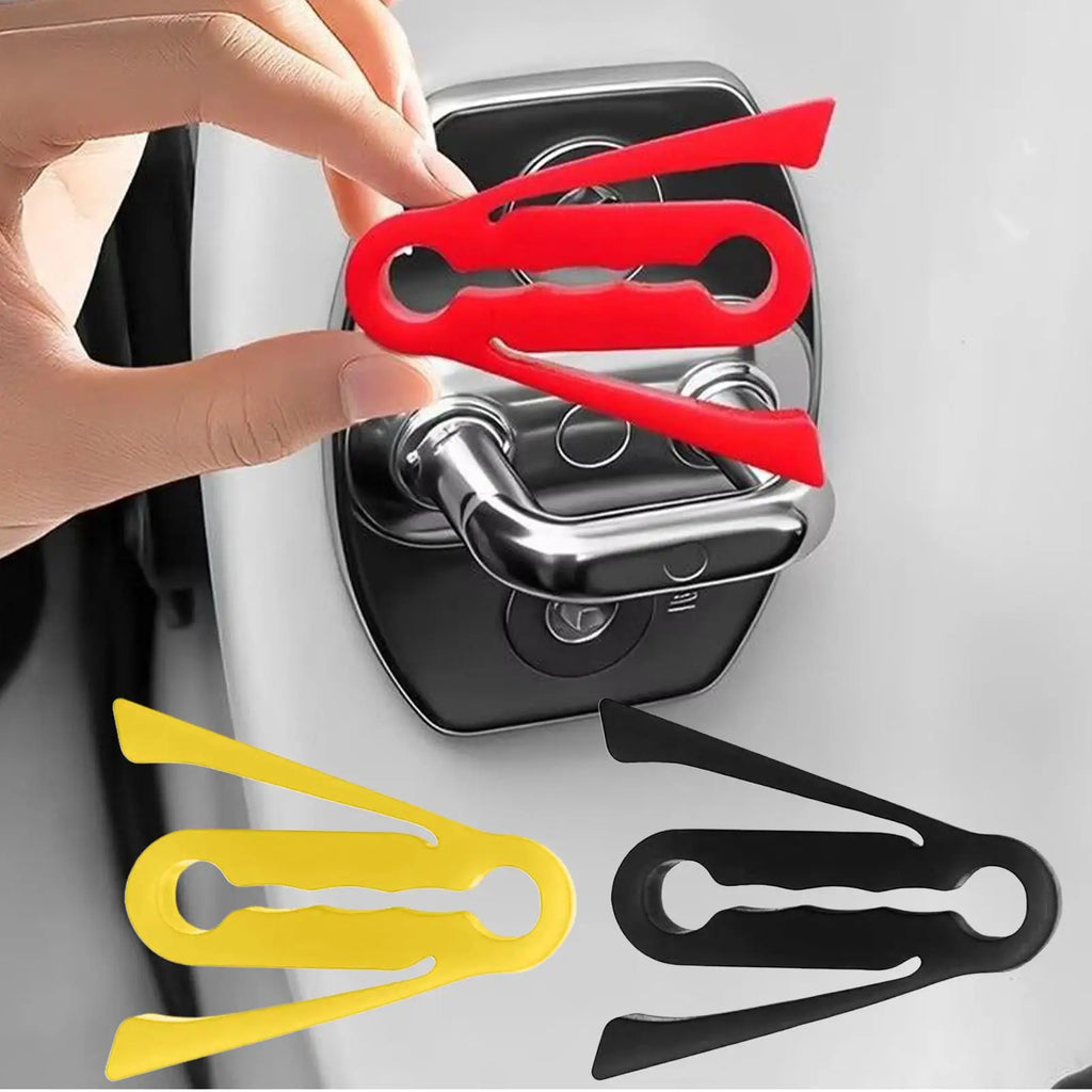 Silicone Car Door Latch Covers Shock Absorption Pad Noise Reduction Qme