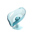 Leaf Shape Soap Box Drain Soap Holder Bathroom Accessories Suction Cup Soap Dish Tray Soap Dish For Bathroom Soap Container Qme Transparent Blue