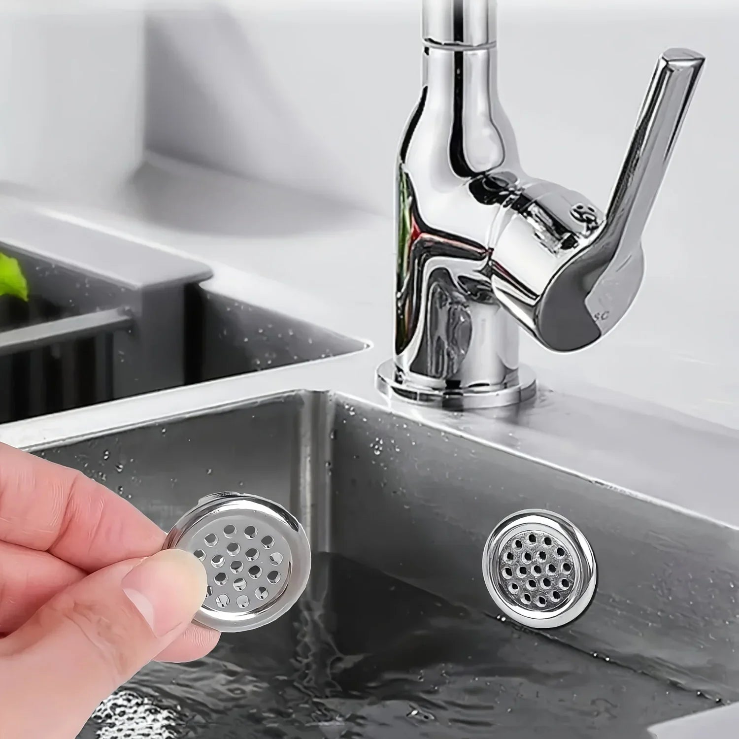 Vanity sink overflow cover sink Ceramic bathroom container Kitchen basin Decorative round cover insert hole Qme