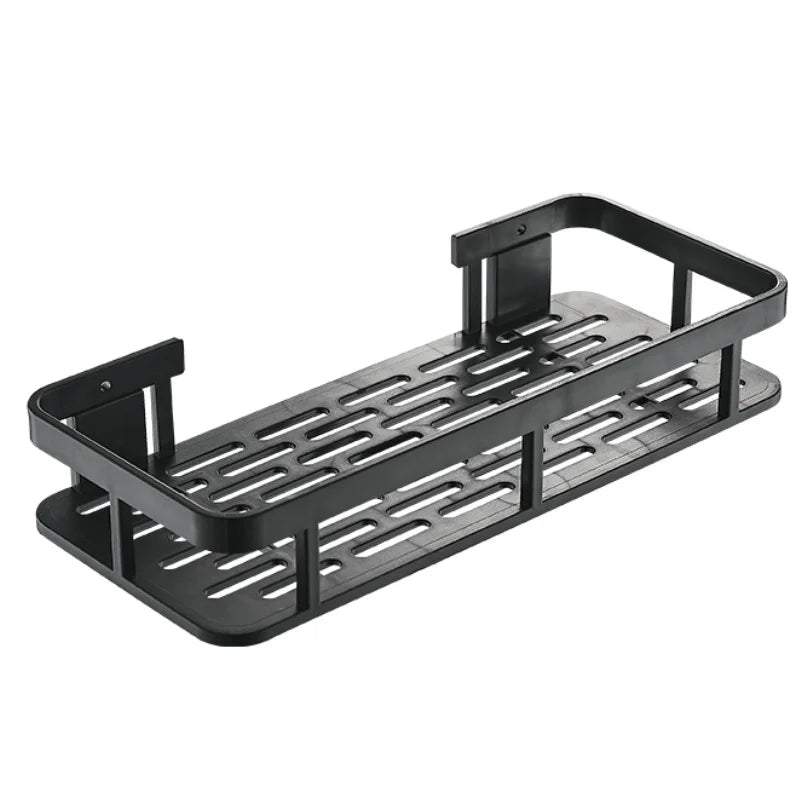 Bathroom Storage Rack Non Perforated Wall Mounted Toilet Toiletries Storage Suction Cup Style Storage Bracket Household Items Qme 1pcs B