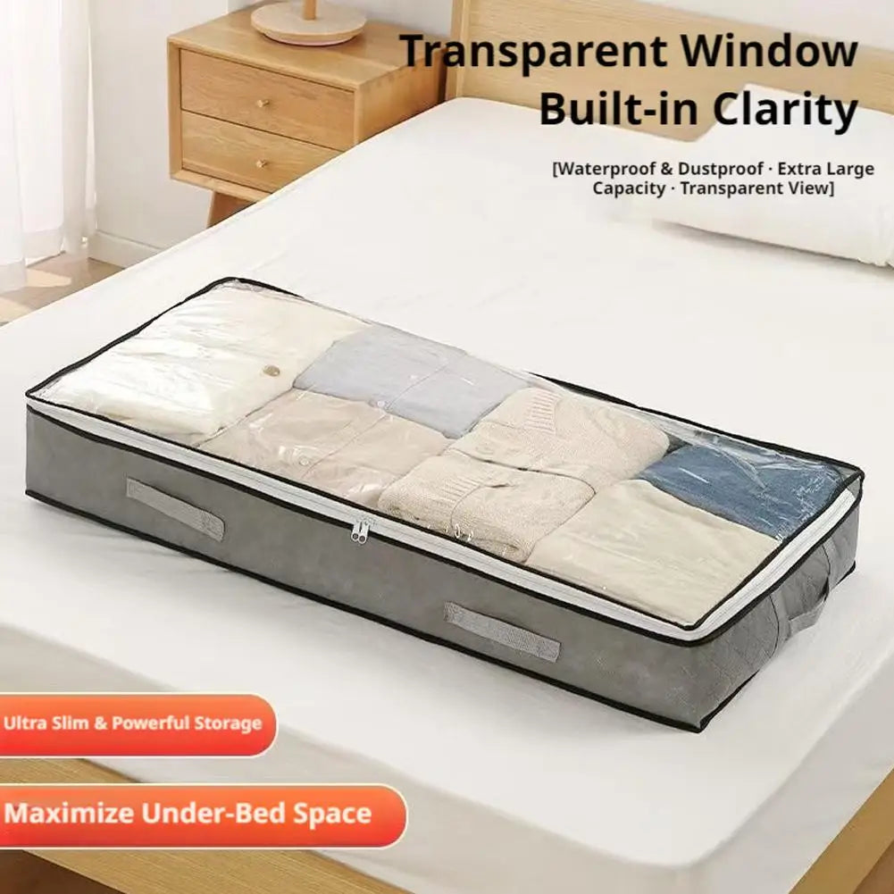Foldable Underbed Storage Bags Closet Organizers Bins Bed Bottom Bag Qme