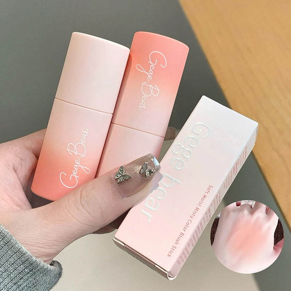Gege Bear Soft Matte Blush Stick Moisturizing Natural Tender Eeasy Qme