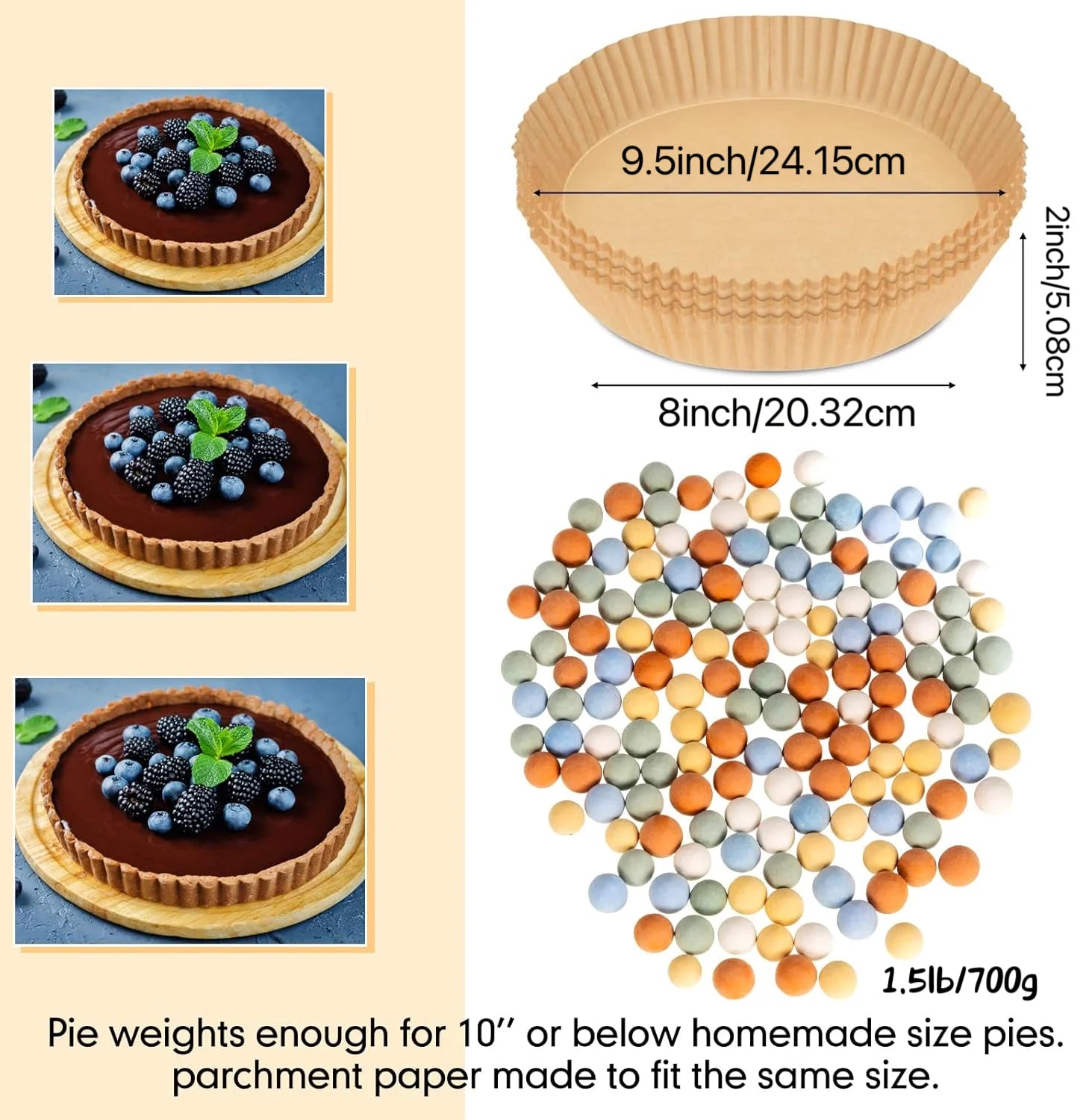 1 5lb Pie Weight Bead Ceramic Weights Blind Baking Comes 50 Qme