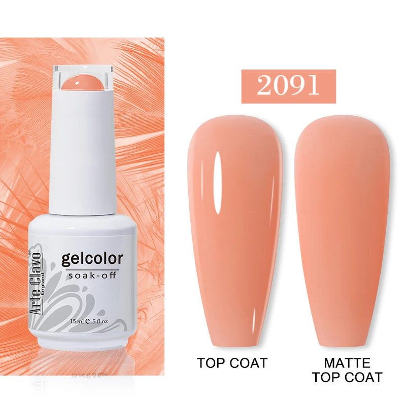 Arte Clavo Autumn Nail Gel Polish Caramel Winter Soak Off UV LED Art Qme 2091
