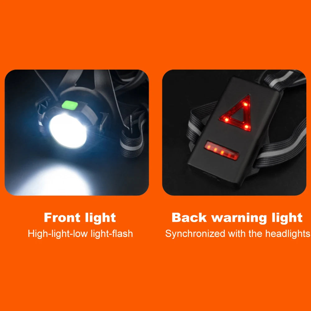 LED Night Running Light USB Rechargeable Ultra Bright Safety Lamp 3 Modes Sports Chest Light for Camping Hiking Running Qme