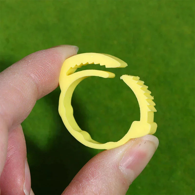 100Pcs 16~18.5mm Chicken Foot Rings Adjustable Poultry Leg Snap Ratchet No Number Buckle Clip Chick Duck Goose Pigeon Raising Qme